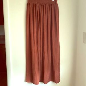 Burnt orange maxi skirt